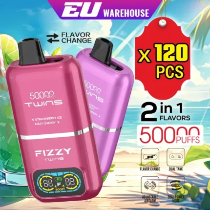 Fizzy Twins 50000 Puffs Disposable Vape 120pcs