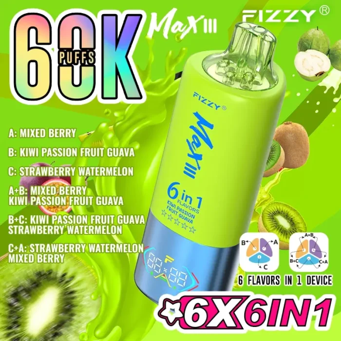 Fizzy Max III 6in1 60K 60000 Puffs-9-1