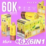 Fizzy Max III 6-in-1 60000 Puffs Disposable Vape (All flavors) - 10pcs