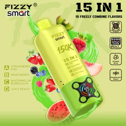 Fizzy 15-in-1 150K Puffs Oplaadbare Wegwerp Vape Smaken 4