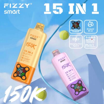 Fizzy 150K Puffs - Vape descartável recarregável multi-sabor 15 em 1 inteligente-23